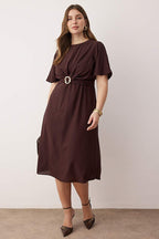 The Buckle Twist Flutter Dress
