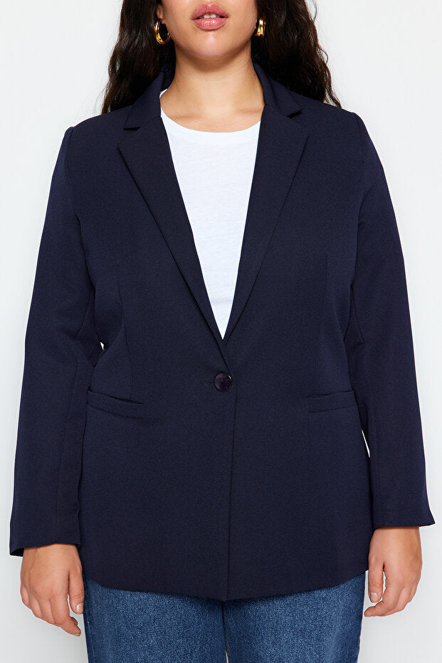 Navy Striped-Lining Blazer