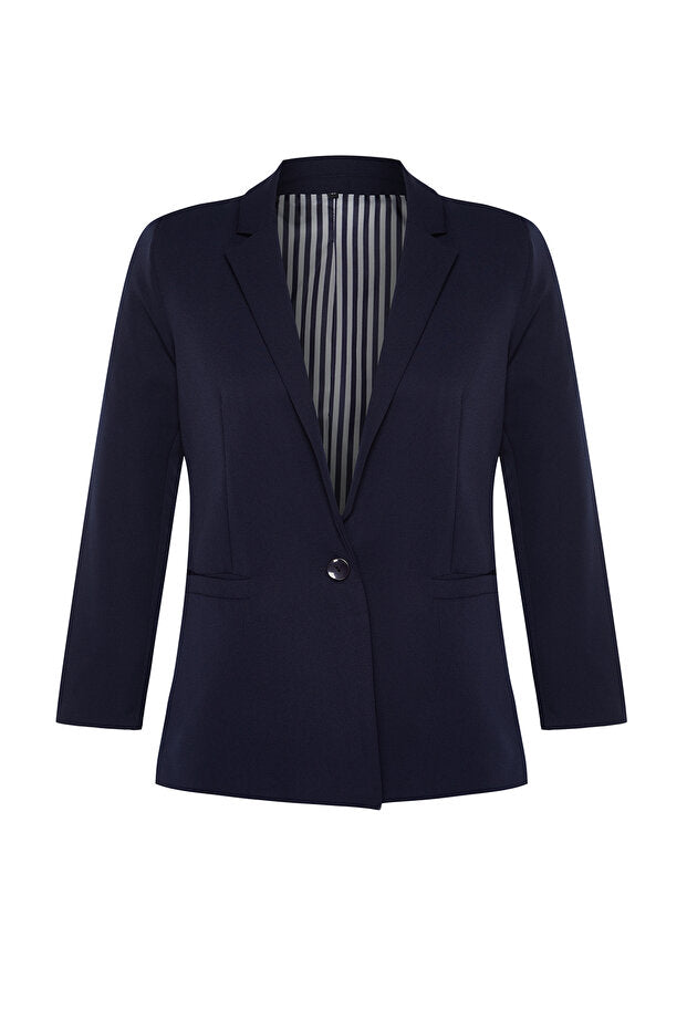 Navy Striped-Lining Blazer