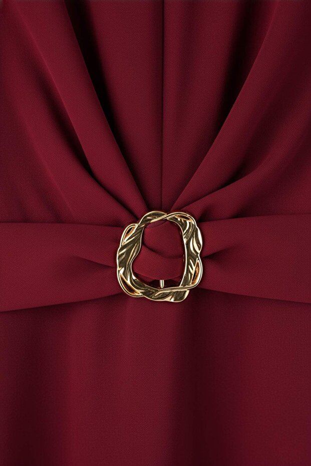 The Buckle Twist Midi Dress