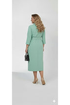 Plus Size Shirt Collar Tie Dress