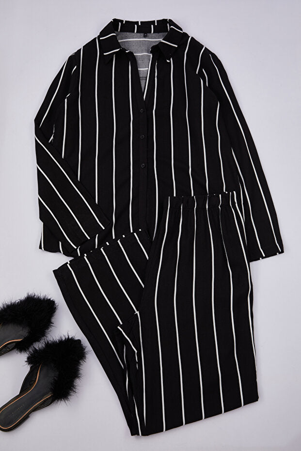 Black Striped Set