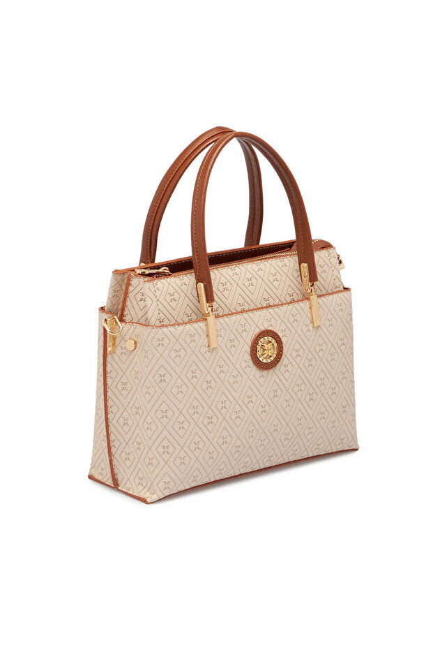 Tergan  Bronze Print Women's Shoulder Bag