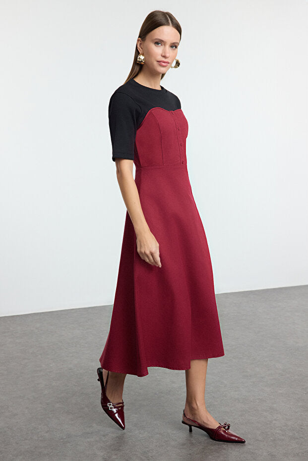 Color Block Midi Dress