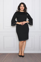 Plus Size Black Office Dress
