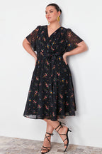 Plus Size Floral Patterned Dress