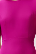 Fuchsia Flutter Sleeve Dress