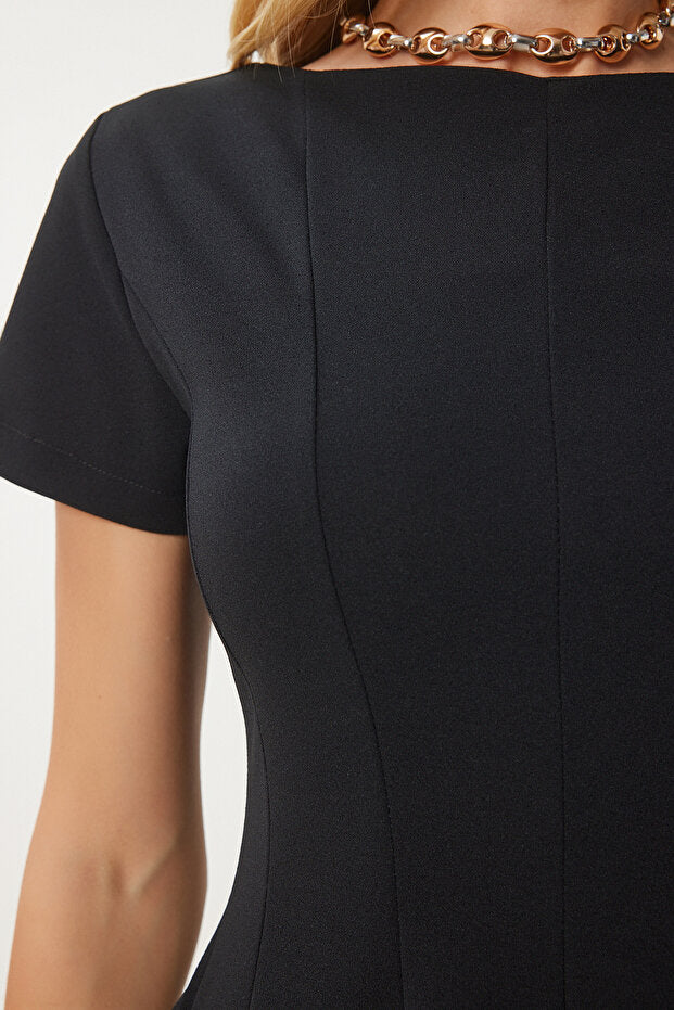 Black Godeli Mini Woven Dress