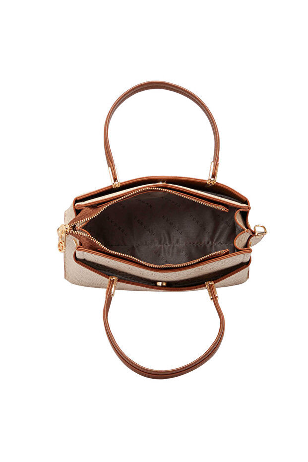 Tergan  Bronze Print Women's Shoulder Bag