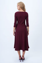 Double Pocket Midi Length Flared Dress