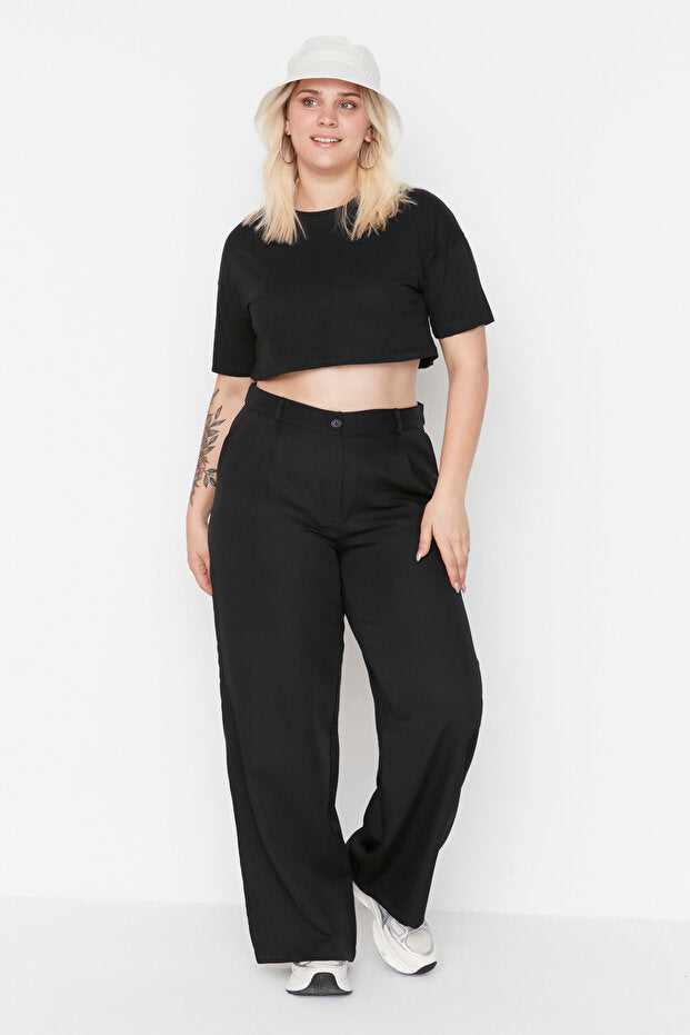 Black Wide-Leg Trousers