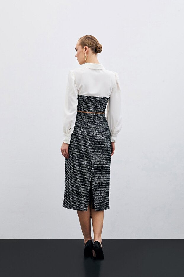 Premium Tweed Sax Blue Set