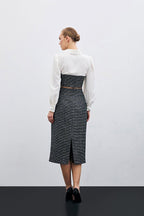 Premium Tweed Sax Blue Set