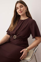 The Buckle Twist Flutter Dress