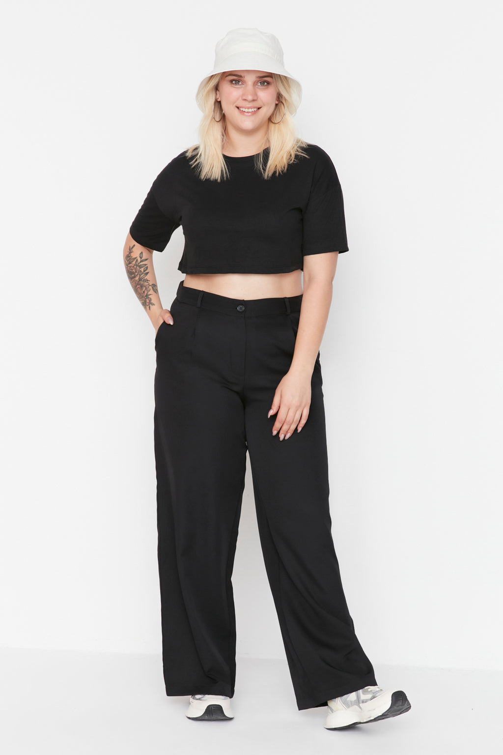 Black Wide-Leg Trousers