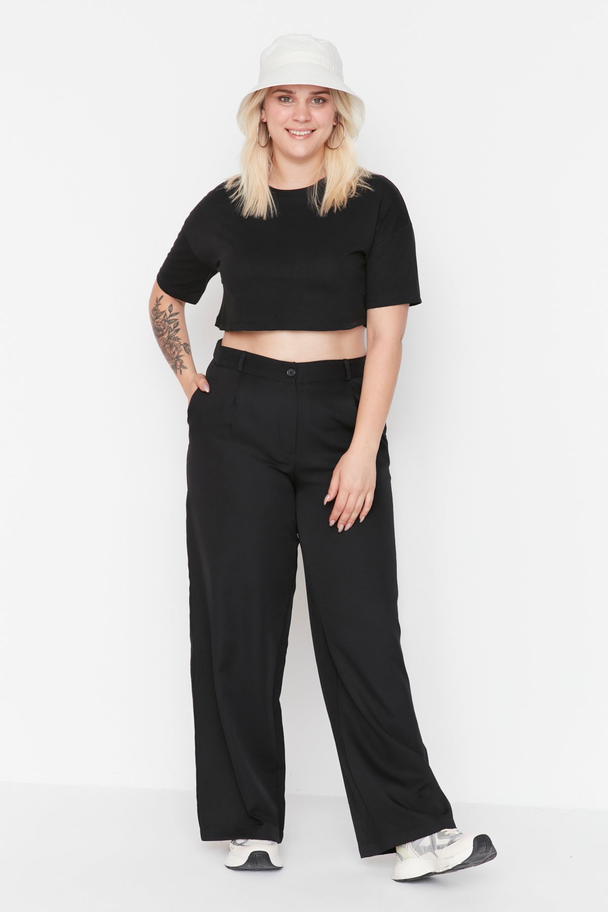 Black Wide-Leg Trousers