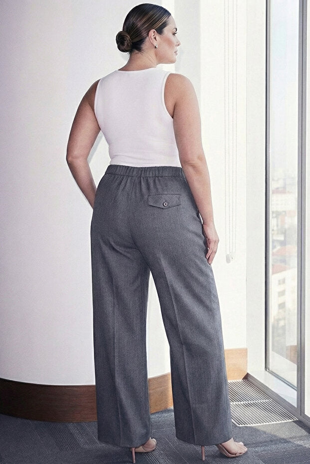 Charcoal Grey Belted Blazer & Trouser Set