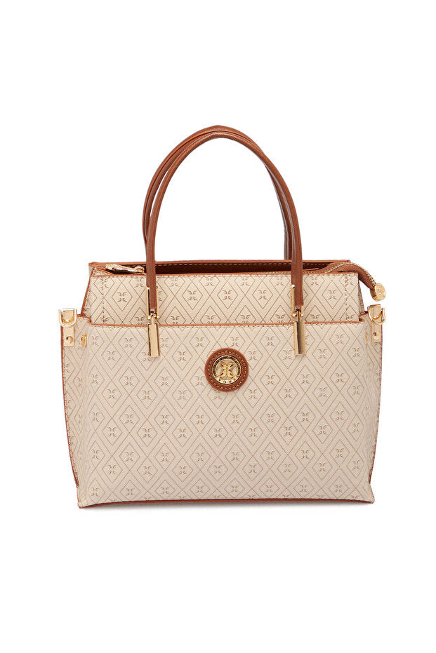 Tergan  Bronze Print Women's Shoulder Bag