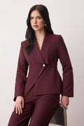 Plum Double-Breasted Blazer Set