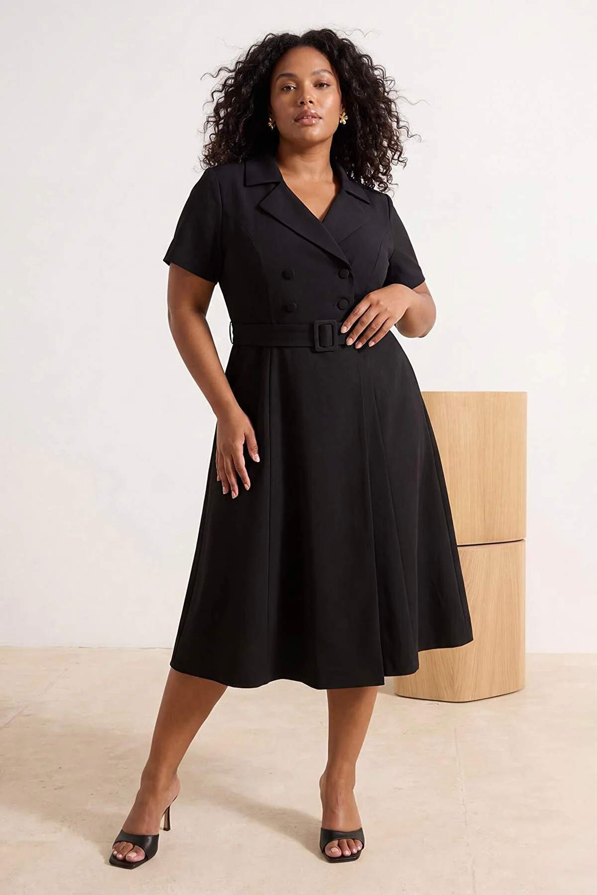 Belted Trench Midi Dress F A R I D A Belted Trench Midi Dress F A R I D A