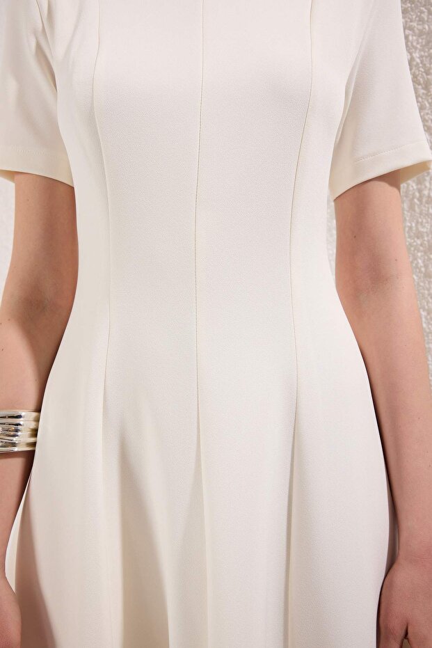 Lined Midi Woven Dress