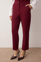 Burgundy Longline Vest & Tailored Trouser Co-ord Set