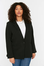 Black Blazer with Leopard Print Lining
