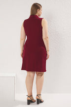 Burgundy Wrap Woven Dress