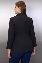 Black Plus Size Woven Jacket