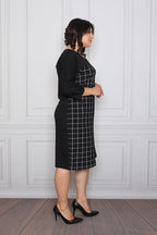 Striped Detail Plain Dress