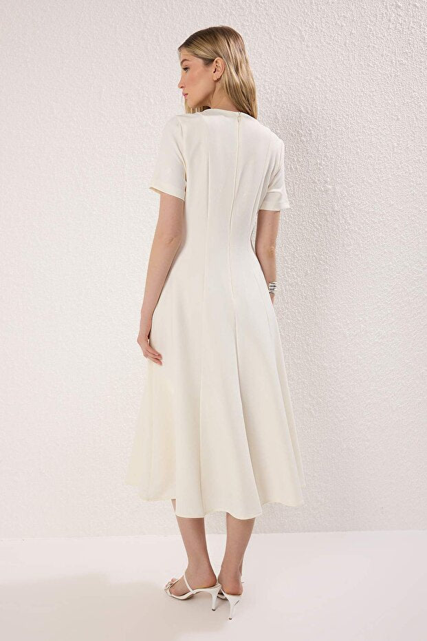 Lined Midi Woven Dress