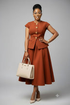 The Rust Peplum Co-ord Set
