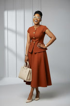 The Rust Peplum Co-ord Set