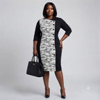 The Abstract Panel Button Dress