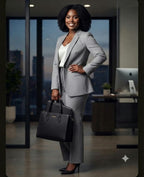 Grey Pinstripe Power Suit