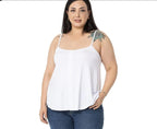 White Adjustable Cami Top