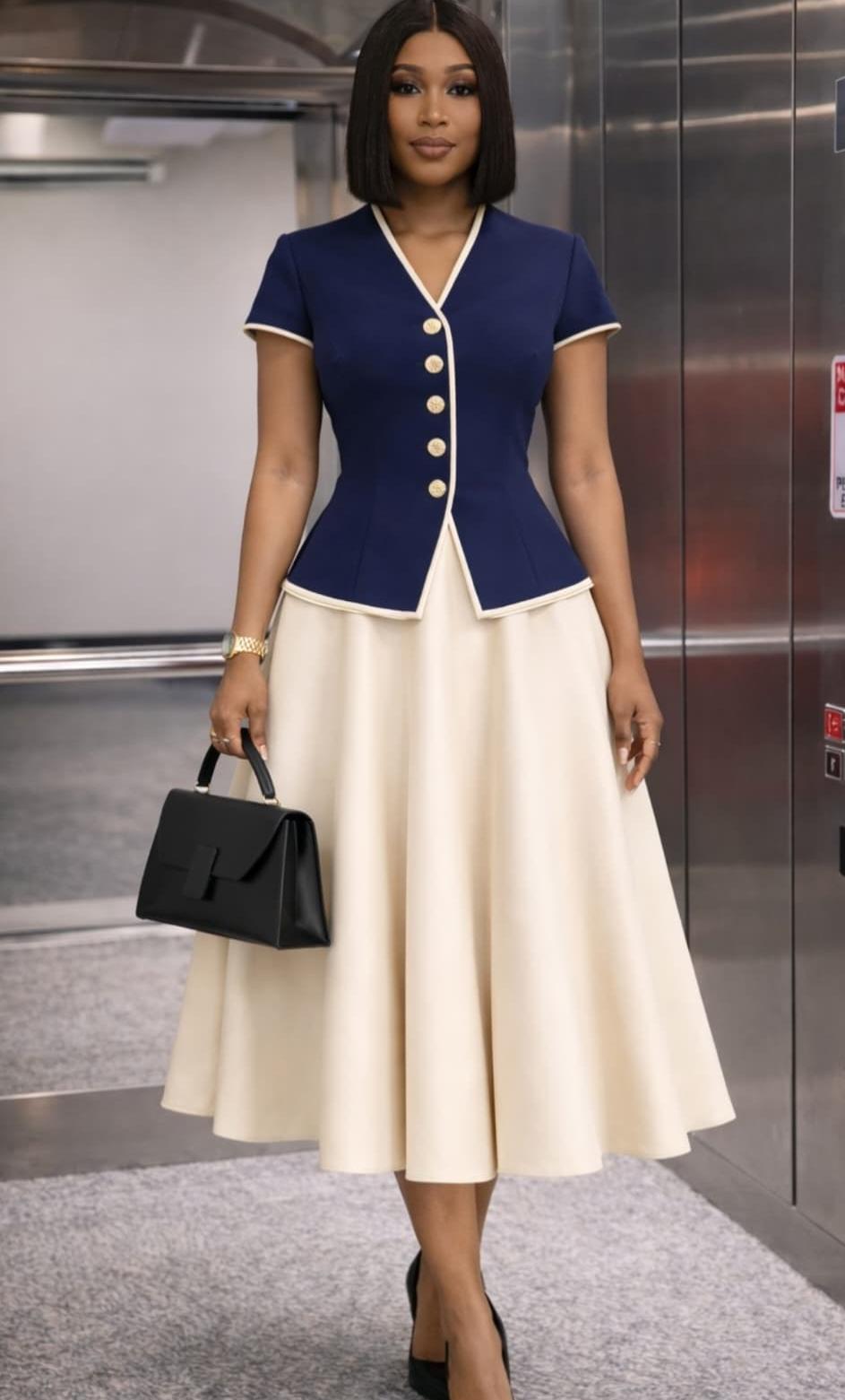 Navy & Cream Executive Set