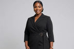 Black Belted Blazer Dress