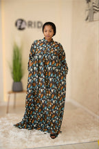 Black Floral Button-Down Maxi Dress