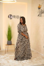 Effortless Floral Print Flowy Chiffon Maxi Dress