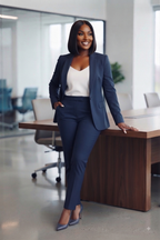 Navy Power Suit Co-ord