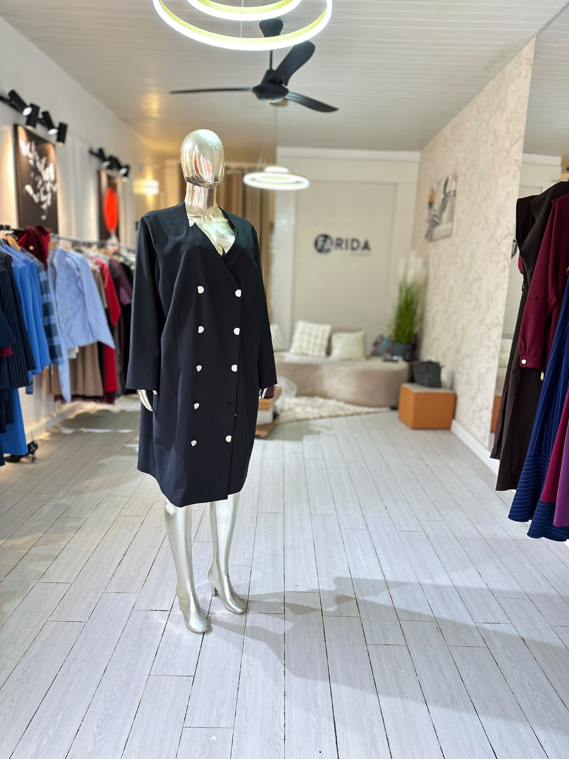 Plus Size Double-Breasted Blazer Dress