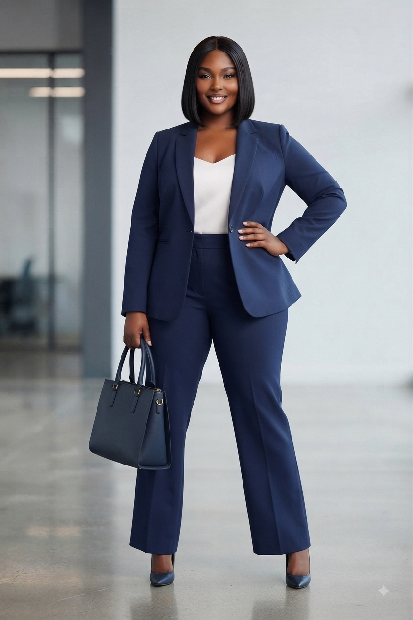 Navy Power Suit Co-ord