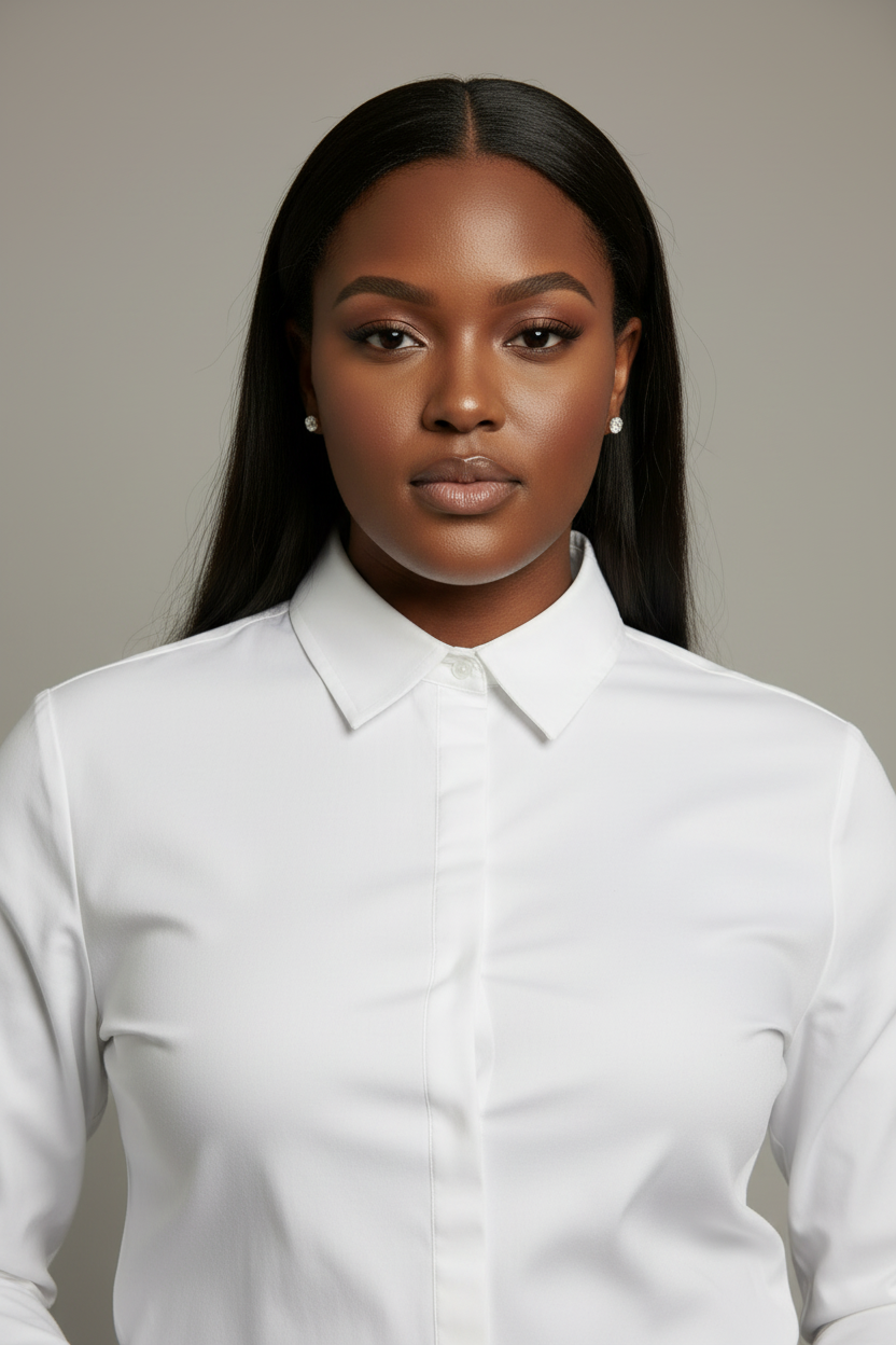 Slim-Fit Hidden Button Shirt