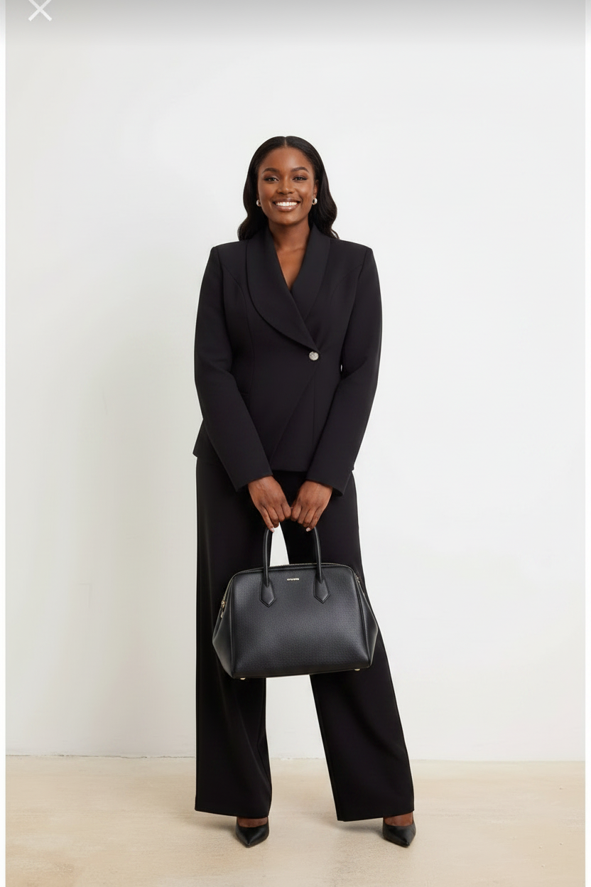 Black Tailored Two-Piece Suit