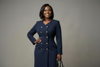 Navy Double-Breasted Midi Dress