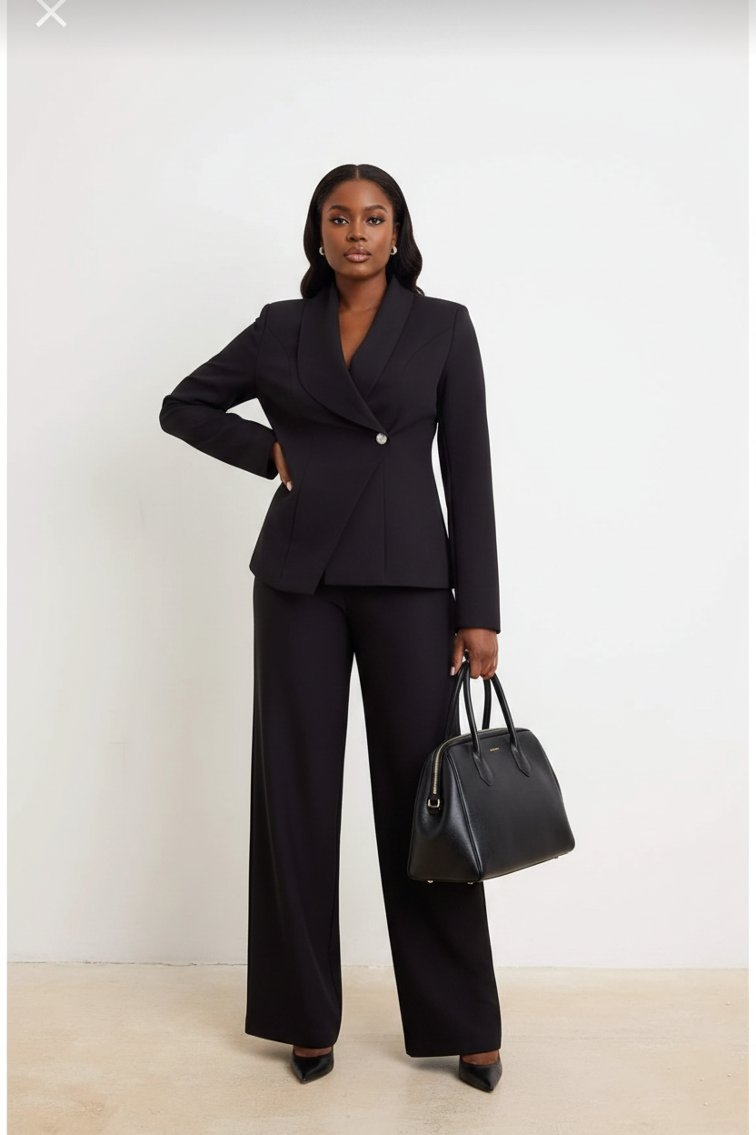 Black Tailored Two-Piece Suit