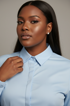 Slim-Fit Hidden Button Shirt