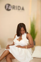 White Ruffle Babydoll Mini Dress